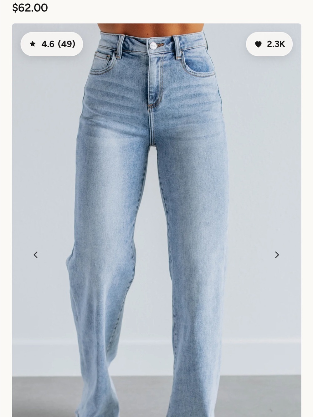 Risen Montana High-Rise Light Blue Women's Straight Jeans